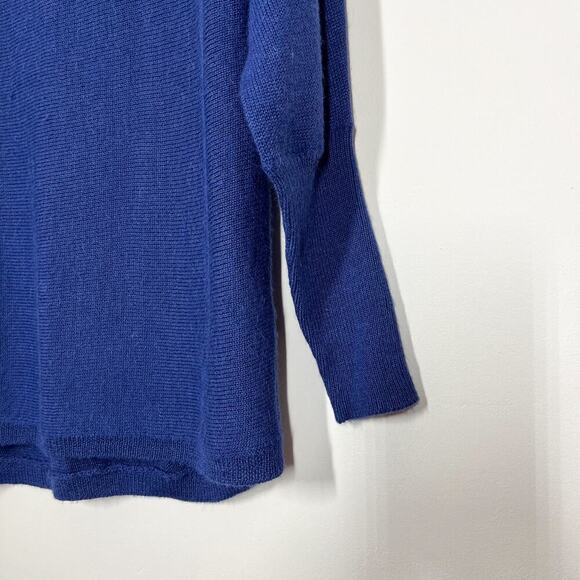 Feel the Piece Alpaca Blend Women’s Pullover Sweater Sz O/S Blue Dolmen Sleeves - Picture 5 of 10